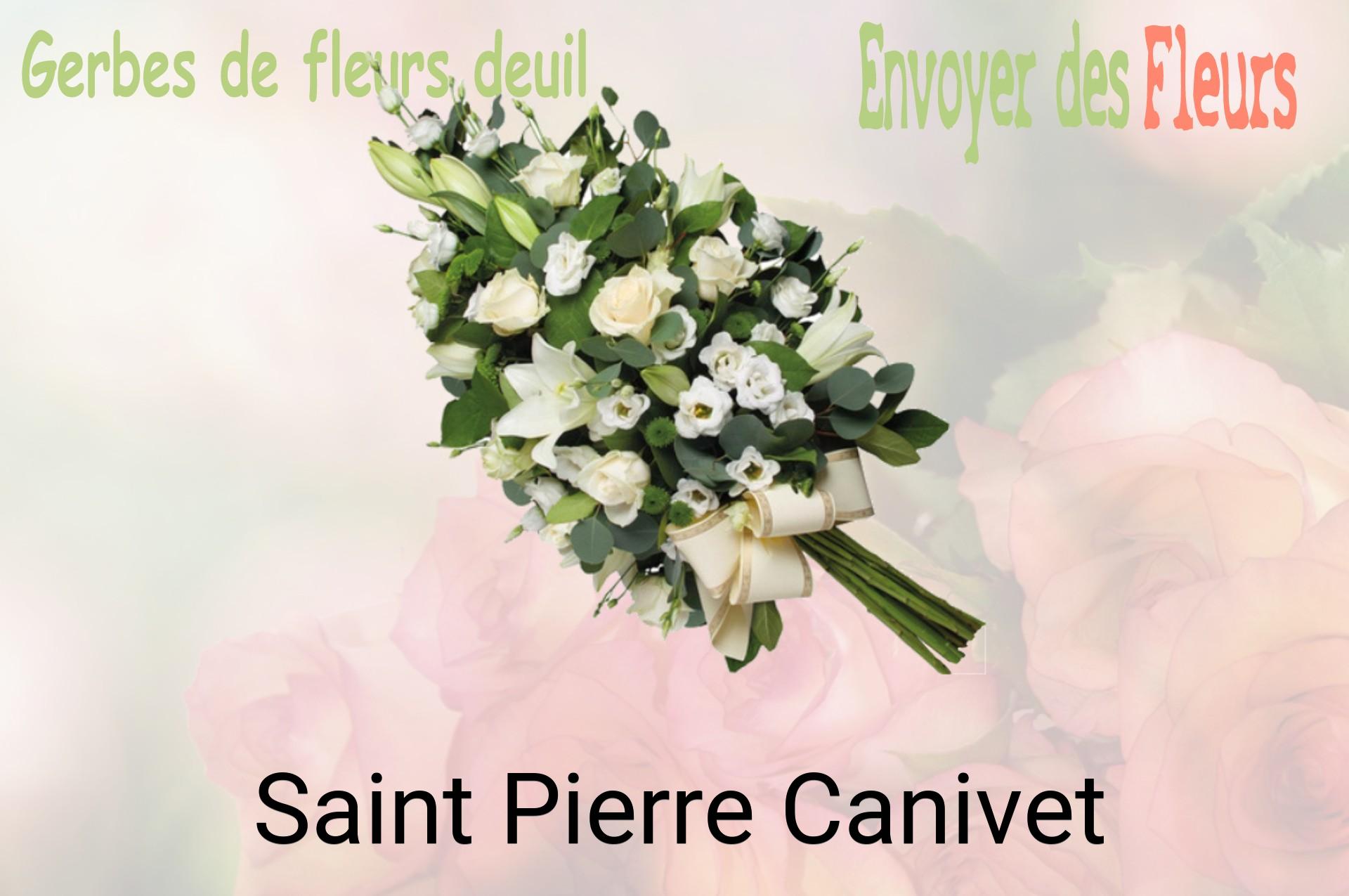 Gerbe de fleurs de deuil livrée à Saint-Pierre-Canivet
